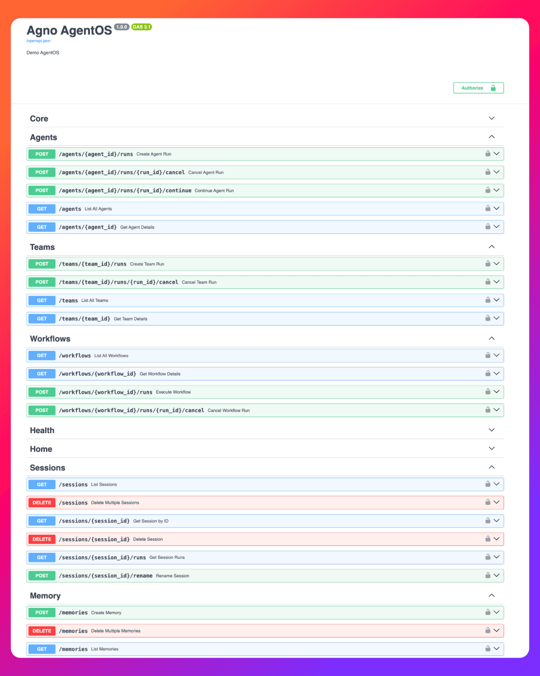 Agno AgentOS API
